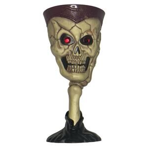 Skull Skeleton Wine Glass Goblet Cup With Skeleton Hand Plastic Halloween Prop